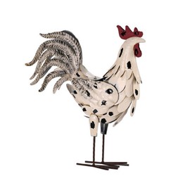 Sunset Vista Designs 14861 White Rooster Sculpture White Rooster