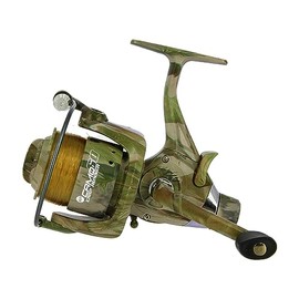 NGT Camo60 3bb Carp Runner' Reel with Line Plus Spare Spool - Green, 12 lb