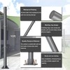 2pcs Sun Shade Poles Outdoor - 10ft 2.36" Diameter Heavy