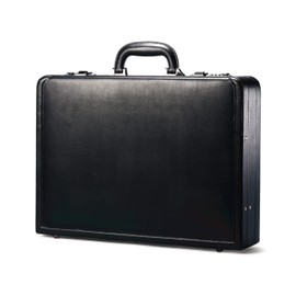 Samsonite Bonded Leather Attache, Black, One Size