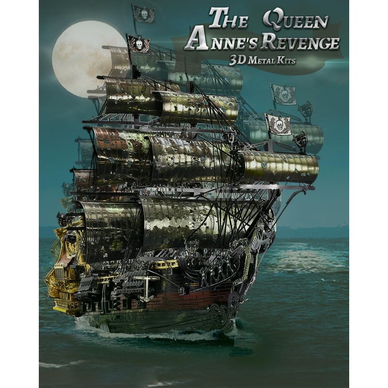 Piececool 3D Metal Puzzle Model Kit for Adults, Queen Anne’s