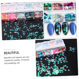 FOMIYES Nail Art Glitter Sequin Stickers Maple Leaf Design 2 Boxes Perfect for Parties Weddings Diy Crafts