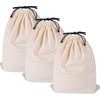 MISSLO Cotton Breathable Dust-proof Drawstring Storage Pouch Bag (Pack 3
