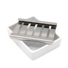 Lofekea Ceramic Soap Dish Stainless Steel Soap Holder for Bathroom