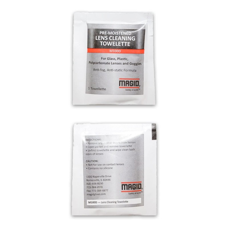 MAGID M100D 100 Lens Cleaning Towelettes with Dispenser (100 per