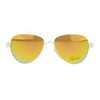 Plastic Aviator Sunglasses Clear Frame Orange Mirror Lens