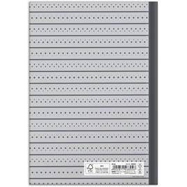 RNKVERLAG 46804 Notebook "Grey" in DIN A5 Squared with 96 Sheets 70 g/m², Pack of 1