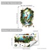 Upfirst Stag Deer with Evergreen Pines Wall Stickers