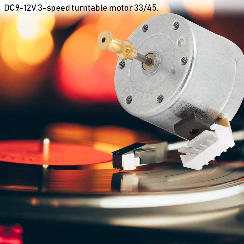 Turntable Synchronous Motor, 3-Speed Brush Recorder Synchron Motor DC 12V