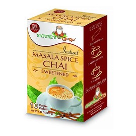 Nature's Guru Instant Masala Chai Tea Drink Mix Sweetened, 8.82 oz - Pack of 8