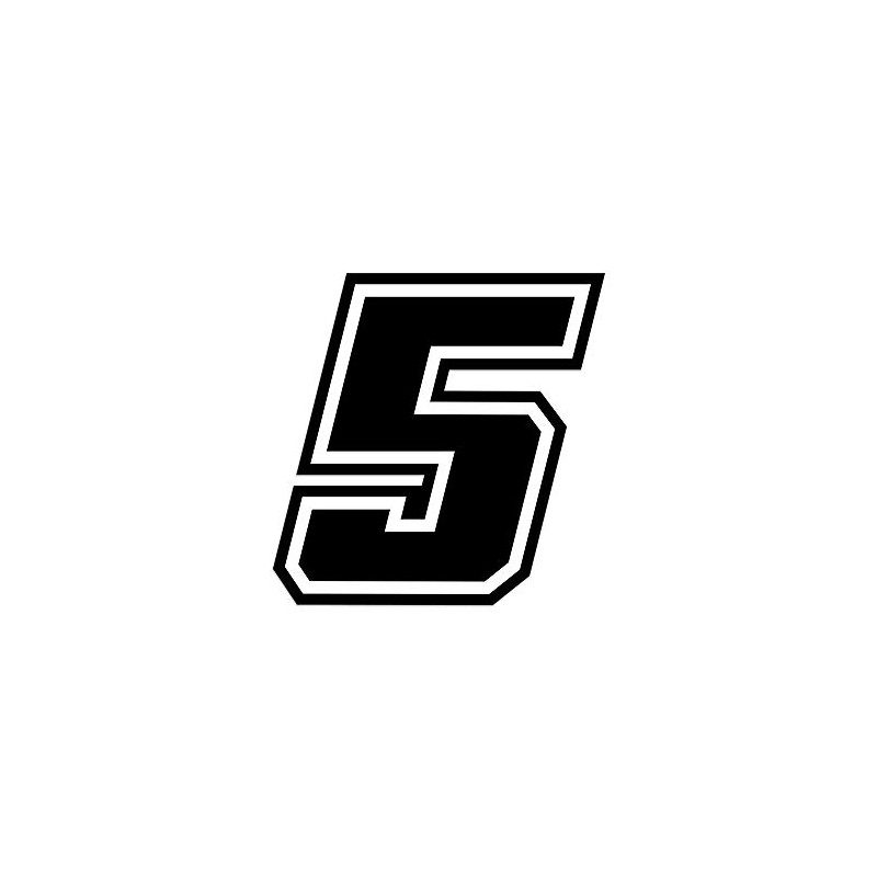 4R Quattroerre.it 13375 Number Racing 5 Moto GP, Black, 10