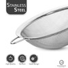 Küche Mania Stainless Steel Sieve Set - Strong, Sturdy Handles