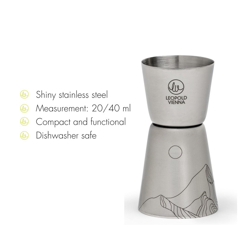 Leopold Vienna - Barmatje 20/40 ml Cocktail Stainless Steel Jigger