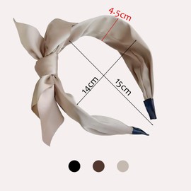 Gkhlg 3 Pack Fashionable Headbands for Women's Hair Unique Print Bow Hairbands with High Elasticity and Comfort Alice Bands Adult Women Suitable for Work Party Travel Yoga and More Occasions