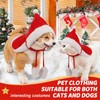 Dog Christmas Outfit with Hat Cat Santa Claus Cloak Costume