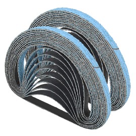 EMSea 20Pcs 13x457mm Zirconium Sanding Belts 60 Grit for Polishing Aluminum Alloy
