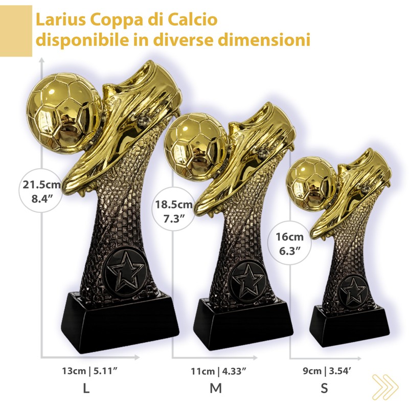 Larius Trofeo da calcio 16–21.5 cm (300–800 g) – Coppa