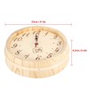 Fdit 23 cm Diameter Sauna Clock Wall Hanging Wooden Clock