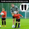 Kids Sock Sleeves,3 Pairs Football Sock Sleeves,Black Elastic Shin Pad