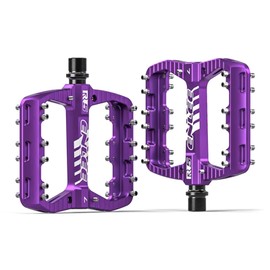 ENLEE Mountain Bike Pedals Purple Aluminum Alloy Road Bike Pedals 9/16" Lightweight 3 Bearing Non-Slip Nylon Fiber Bicycle Platform Pedals for BMX MTB Bike