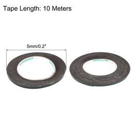 MECCANIXITY Foam Tape 5mm Width x 0.5mm Thickness 5mm Width x 1mm Thickness Self Adhesive Double-Sided Tape for Doors 1 Set