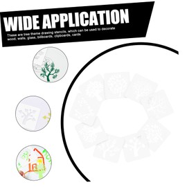 Operitacx 18 Stk Schablonen Für Kinder Malutensilien Scrapbook-tools Kinderwerkzeuge Leinwandschablonen Malvorlage Für Diy Botanische Schablonen Möbel Das Haustier Student Weiß Baumform