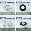 Aurolit Flag Pole Light Solar Powered, 25 Bright LED Flag