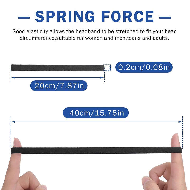 Thin Headbands for Women 4 Pcs Non Slip Elastic Sports