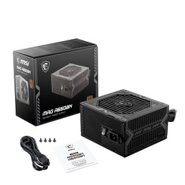 MSI MAG A650BN Gaming Power Supply - 80 Plus Bronze Certified 650W - Compact Size - ATX PSU