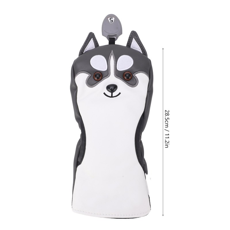Dog Shaped Golf Wood Head Covers Waterproof Sunscreen PU Club