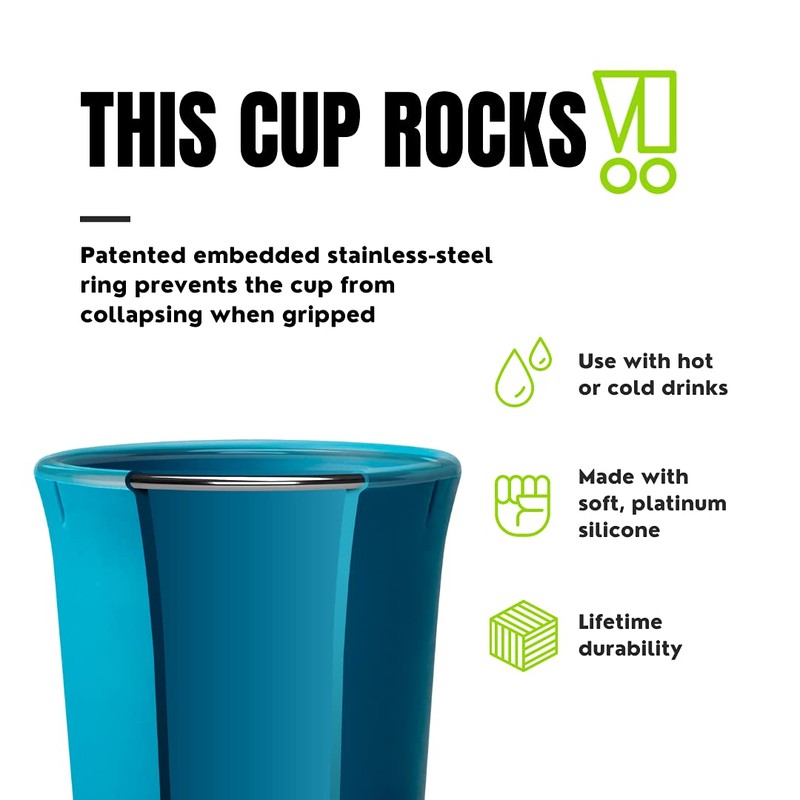 GoSili To-Go Cup with Lid – Teal, 16oz.