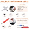 Rustark 119Pcs Valve Core Remover Tools with Aluminum Tire Valve