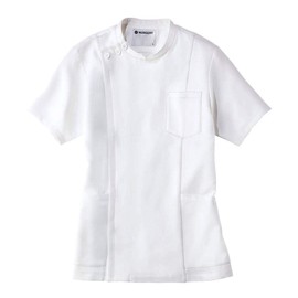 Nursley Daily Casey Jacket (Men's), Non-transparent, Wrinkle Resistant, Sweat Absorbent, Quick Drying, Stretch, Medical, Nursing, Lab Coat, Dental, white
