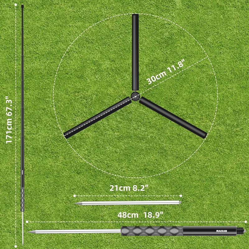 MAIRAN Golf Monopod Selfie Stick, 67.3" Monopod and Tripod Selfie