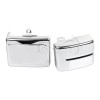 Unbranded Chrome Battery Box Side Cover For Harley Dyna Wide