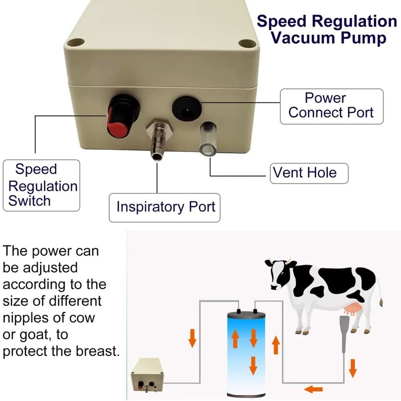 3L Goat Milking Machine,Suction Speed Adjustable Electric Milker for Goats,