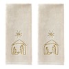 SKL Home Religious/Christmas Nativity Hand Towel 2pc Set for Bath/Kitchen