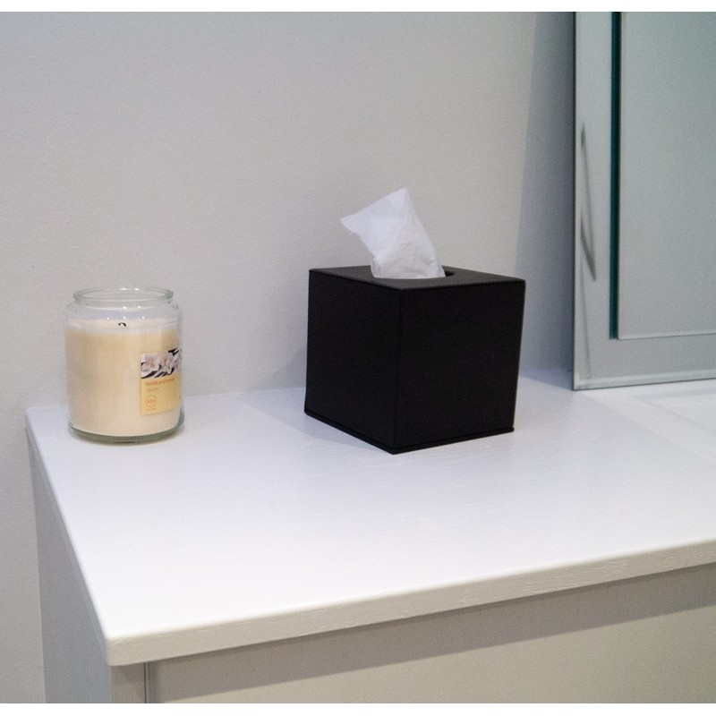 Cube Tissue Box Holders (Matt Black)