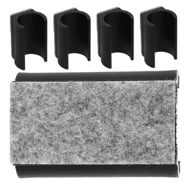 Operitacx 5pcs U Shaped Felt Chair Leg Pads with Non Slip Bottom Noise Reducing Furniture Protectors for Hardwood Floors Durable and Felt Caps for Chairs and Sleds