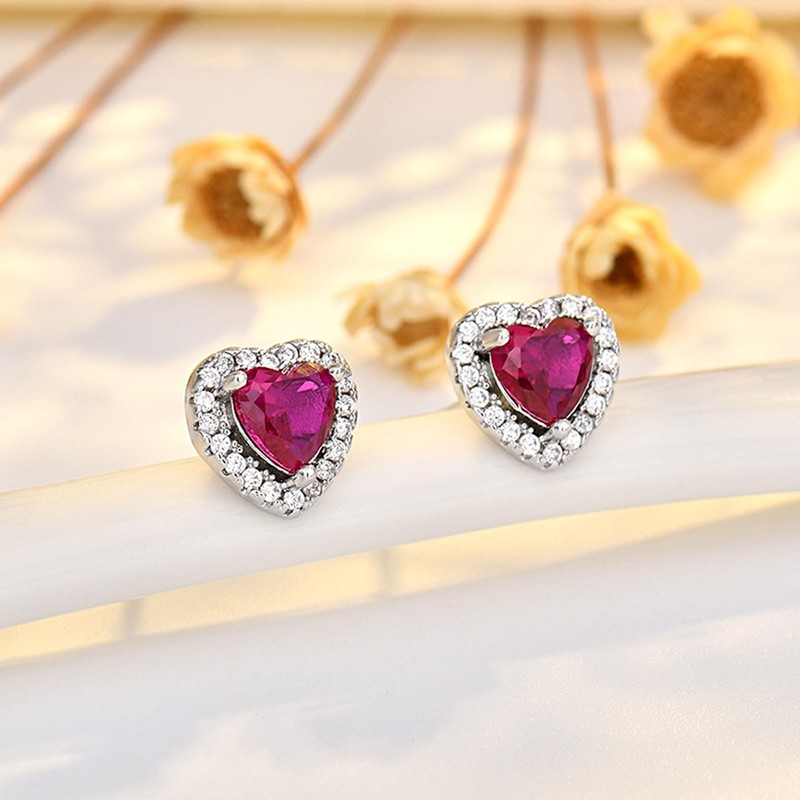 Seleneva Birthstone Stud Earrings for Women Sterling Silver Dainty Earring