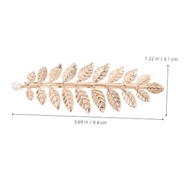 IWOWHERO Elegant Pearl Leaf Hair Clips for Weddings Minimalist Bridal Barrettes for Women Bobby Pins for Bridesmaids Special Events Versatile Hair Accessories for Various Hairstyles