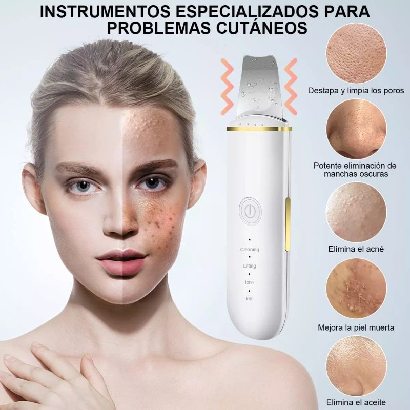 Monstyle Skin Scrubber, Ultrasónico Exfoliación Limpiador Cuidar Piel