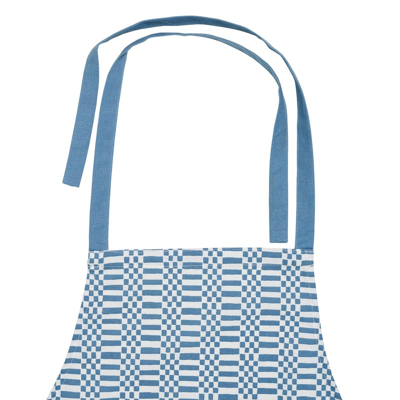 Penguin Home Apron,Chef Quality, Thokka Print,Colour - White & Blue,Plain