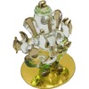 Green Ganesha for car Dashboard Sitting Ganesh Sculpture Murti Ganpati