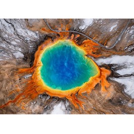 Lxmsja Yellowstone National Park Diamonds Painting Kits for Adults, DIY 5D Full Drill Diamond Art Kits, Diamond Dots for Home Wall Decor Gem Art 16x12inch