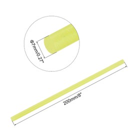 QUARKZMAN Heißklebepistolenstäbchen, 200mm lang x 7mm Durchmesser für Heißklebepistole, Perfekt für DIY-Bastelprojekte und Versiegelung, Glitzer Gelb, 20 Stück