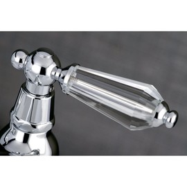 Kingston Brass KS1101WLL Wilshire Basin Tap Faucet with Cross Handle, 4-3/16" in Spout Reach, Polished Chrome