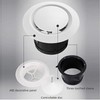 TOTMOX Ventilation Grille Exhaust Grille Round 125 mm ABS Plastic