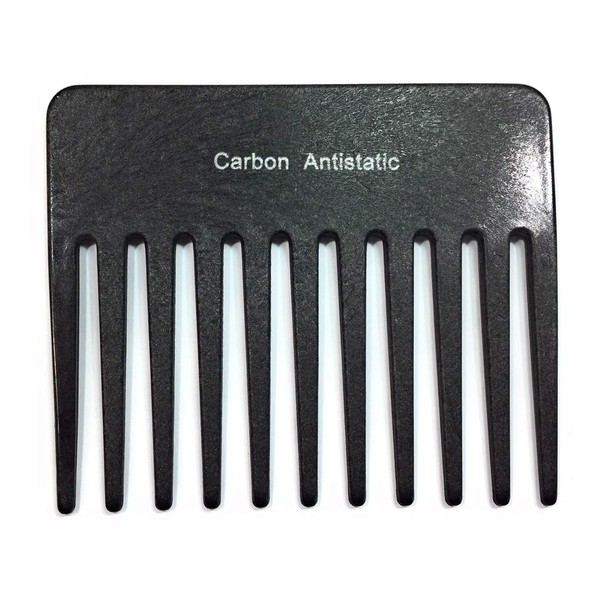 Strähnenboy 244 by Hercules Sägemann Carbon Comb Anthracite 9 cm 11 Prong Curling Comb Afro Comb Coarse Teeth (C244a) Anti-Static