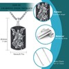 Brisskaari Catholic Patron Saint Dog Tag Necklace 925 Sterling Silver